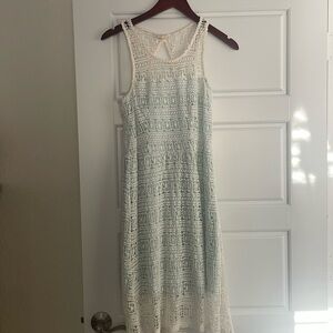 Ivory lace crochet dress | Madison Jules Size Small